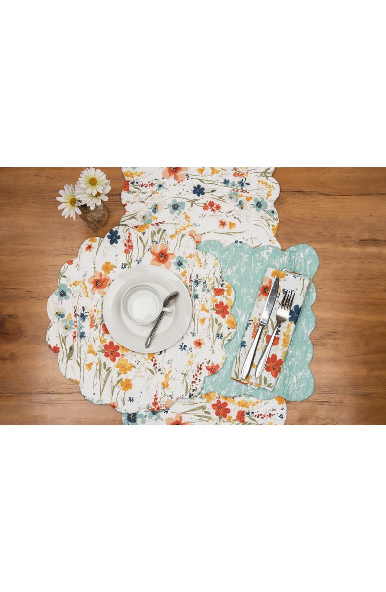 C&F Home Sheila Table Runner 14" x 51", Alternate, color, White