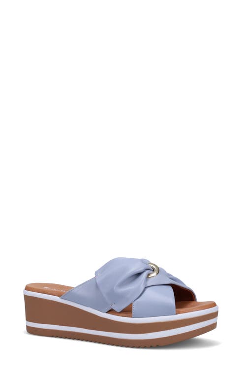 Ron White Patrika Platform Wedge Slide Sandal In Periwnkle