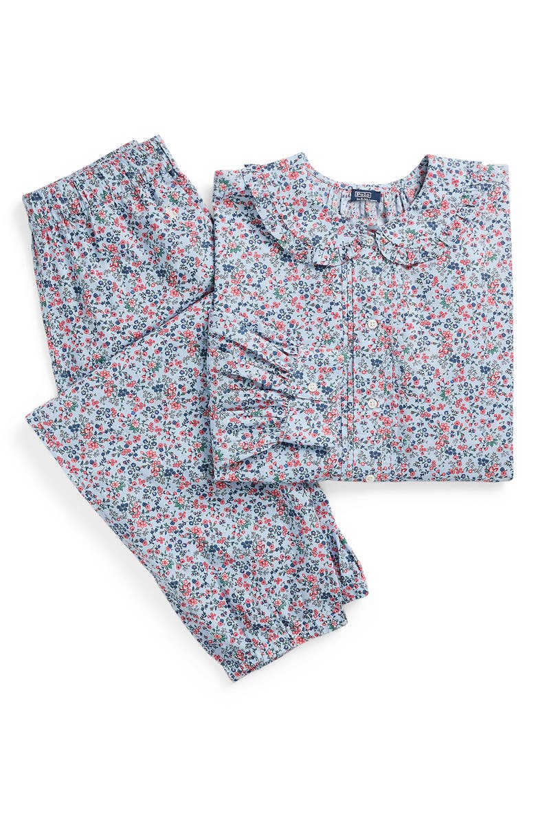 Polo Ralph Lauren Floral Pintuck Pajamas, Alternate, color, Petite Floral