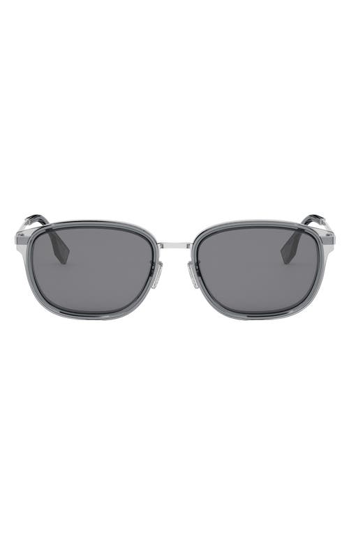 Fendi Travel 55mm Oval Sunglasses In Grey/other/smoke