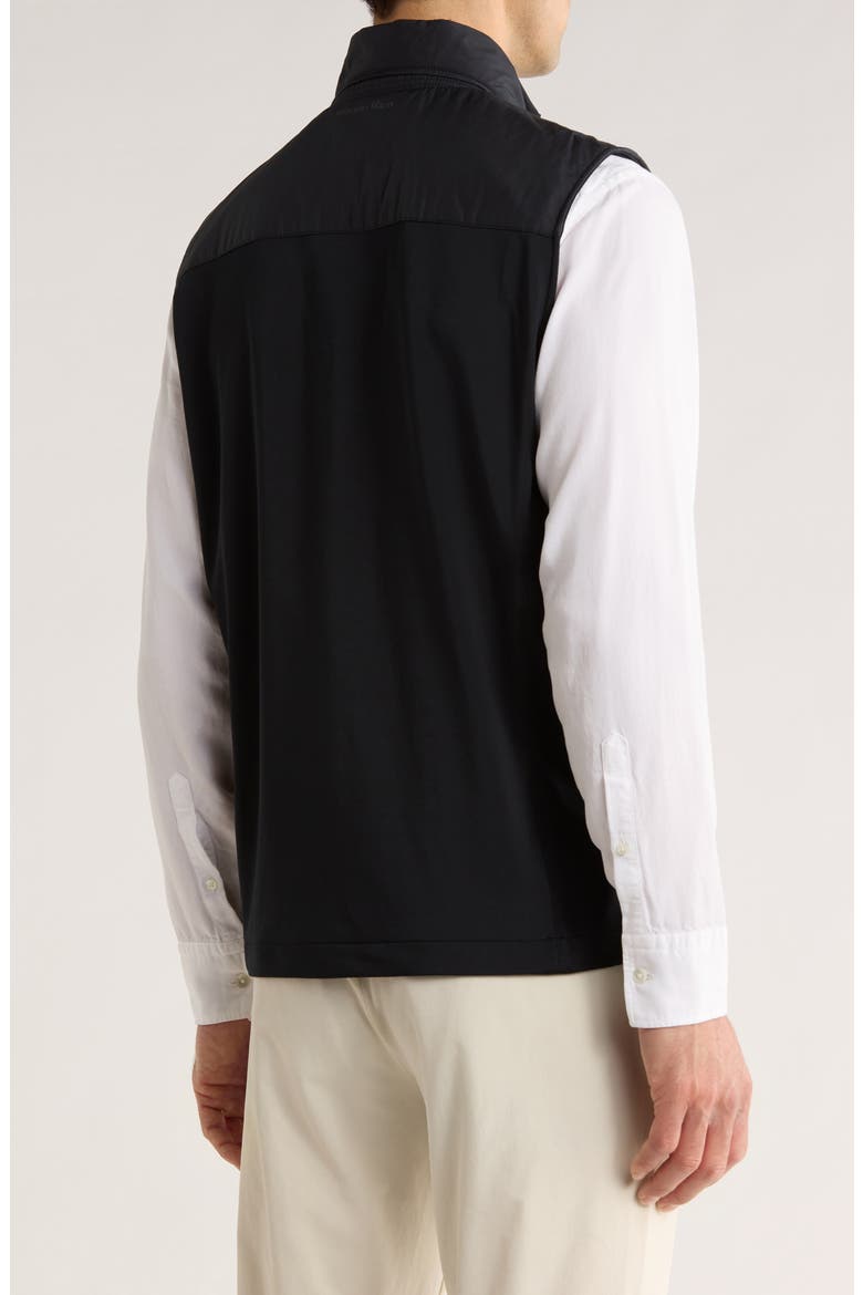Northwood Mixed Media Vest, Alternate, color, BLACK