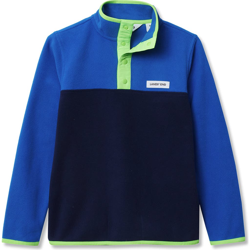 Lands' End Kids Fleece Quarter Zip In Multi