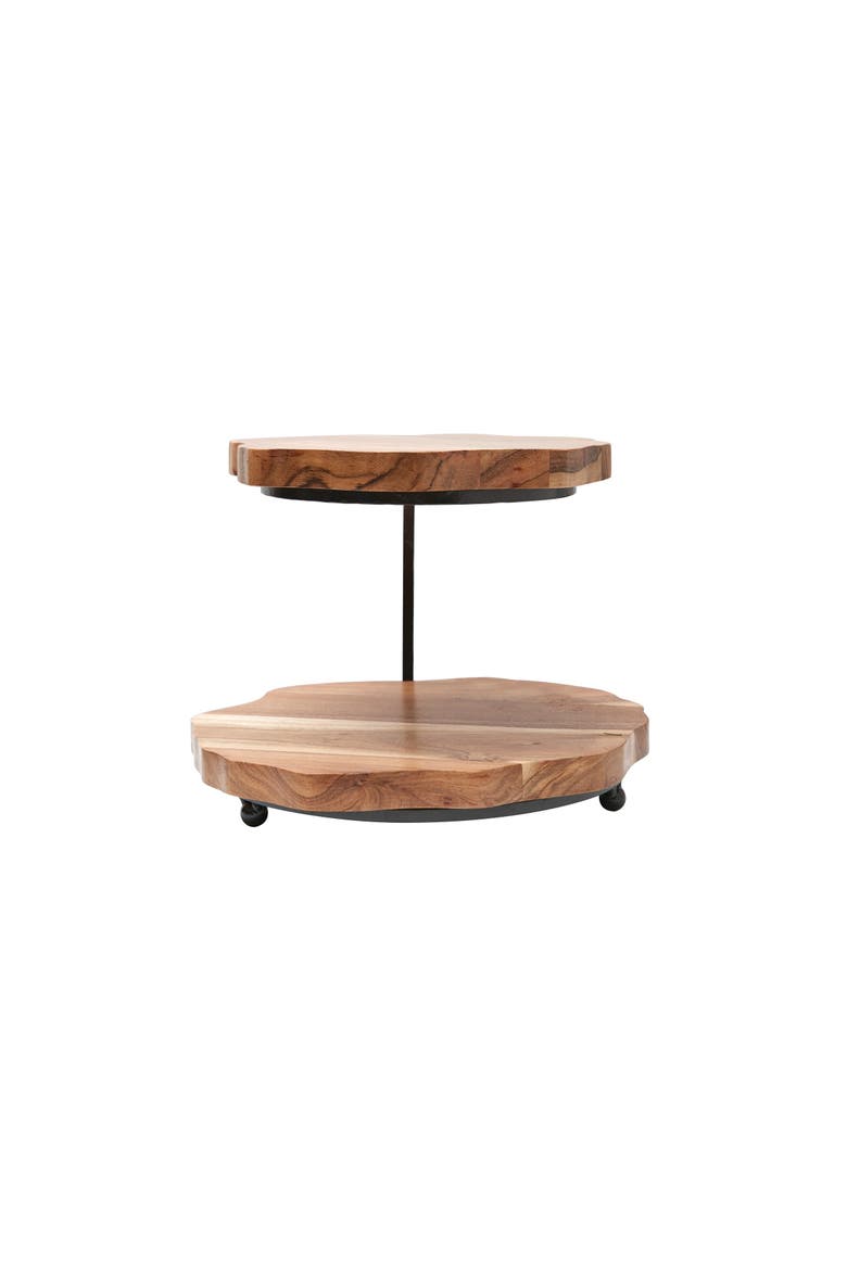 2 Tier Caddy Figurine, Alternate, color, Brown