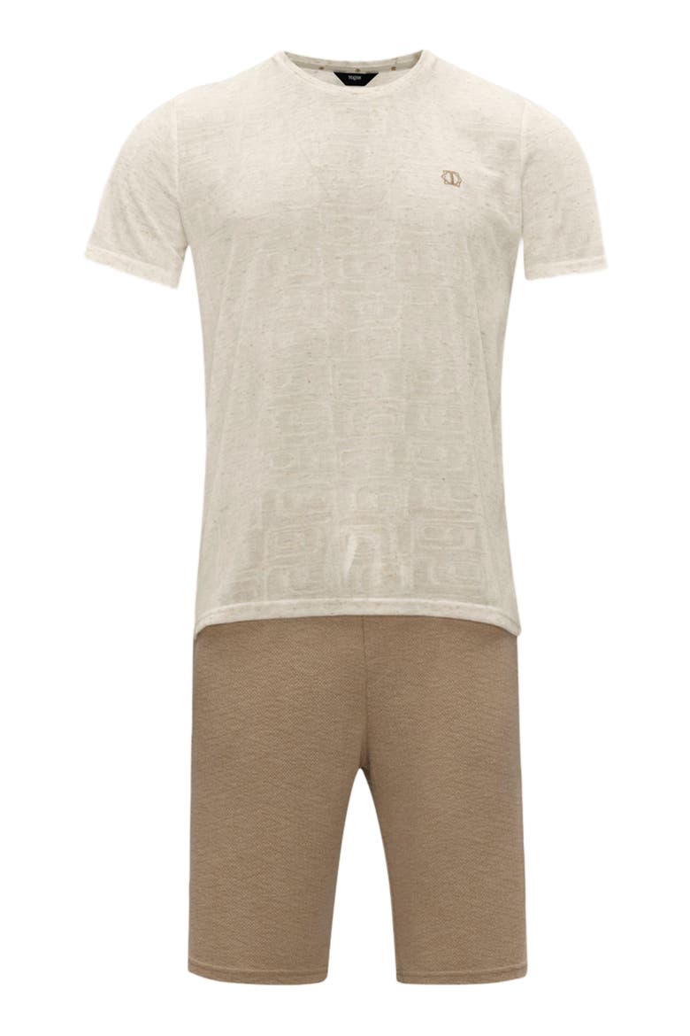 Elver Men's pajama set, Alternate, color, Beige
