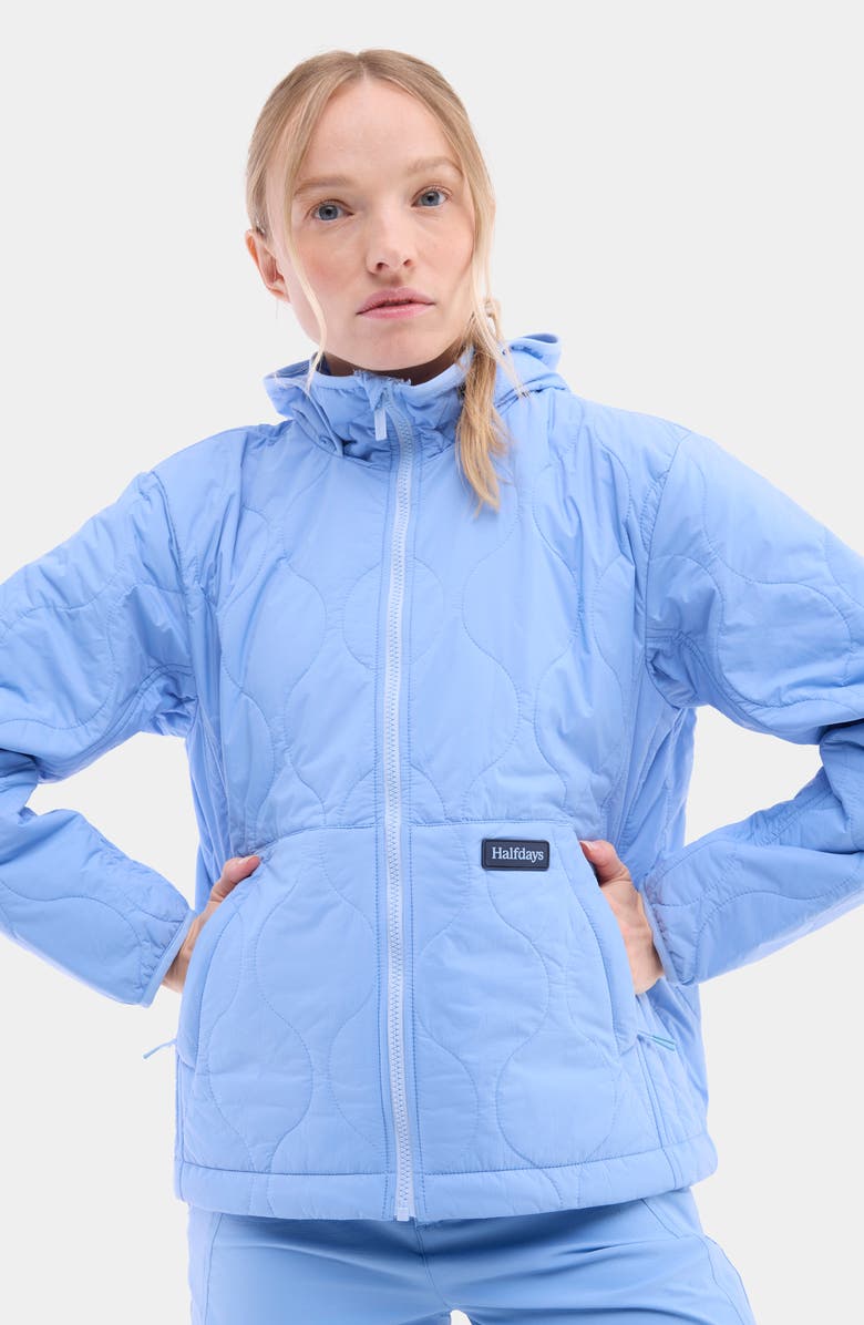 Halfdays Bessie Water Resistant Packable Quilted Puffer Jacket, Alternate, color, Forget Me Not