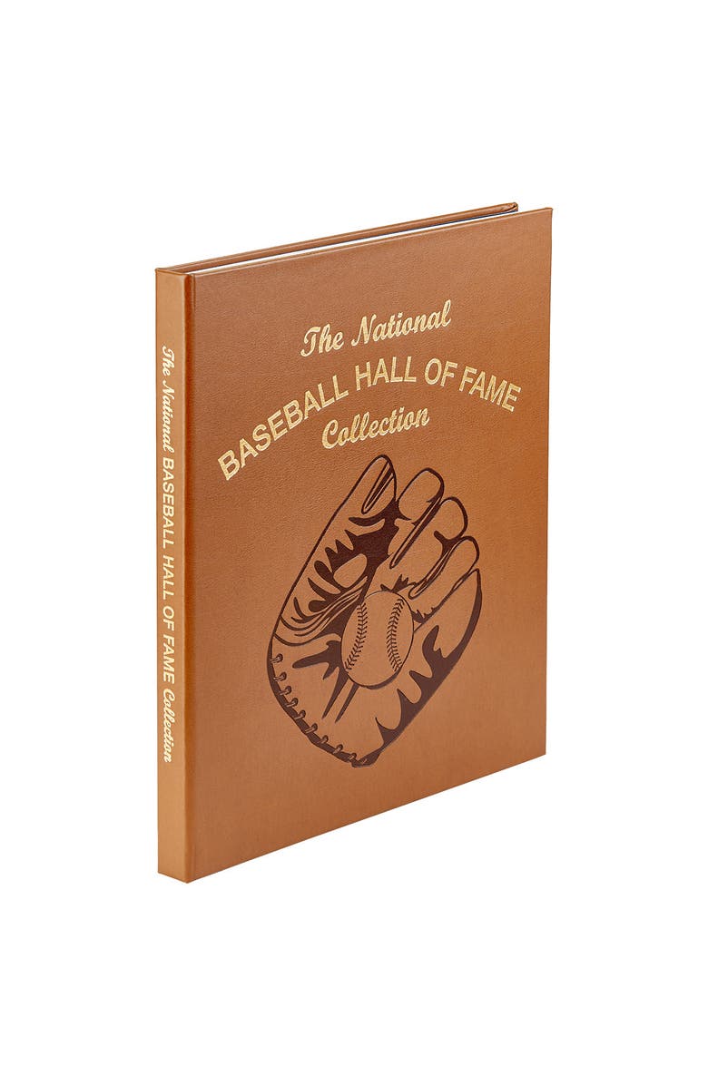 Graphic Image The National Baseball Hall Of Fame Collection Leather Coffee Table Book, Alternate, color, Beige