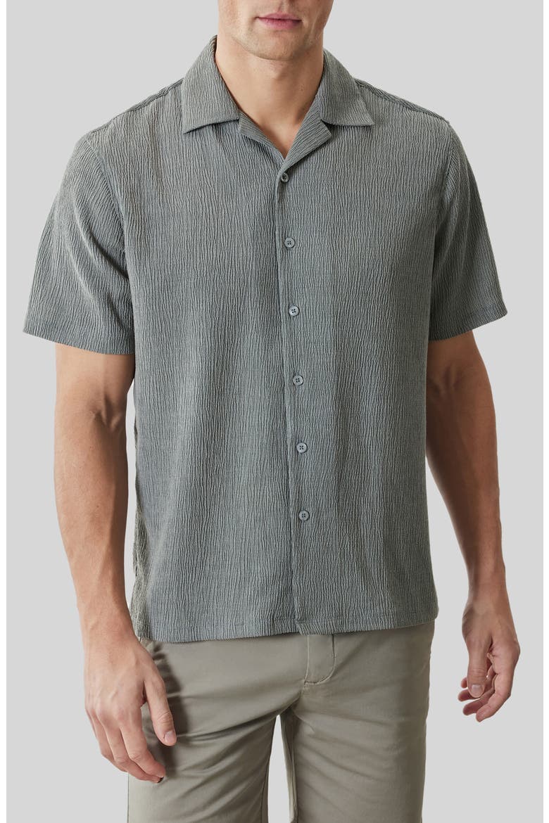 Kaezor Crepe Camp Shirt, Main, color, OLIVE DUST