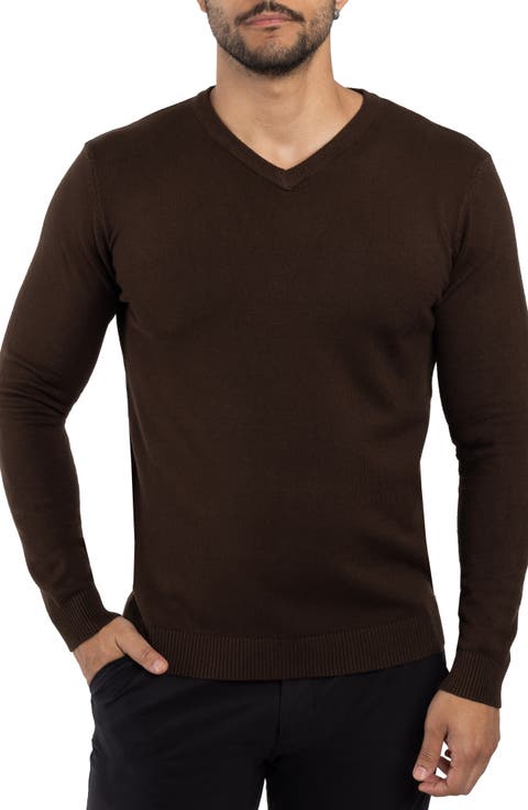 V-Neck Rib Knit Sweater