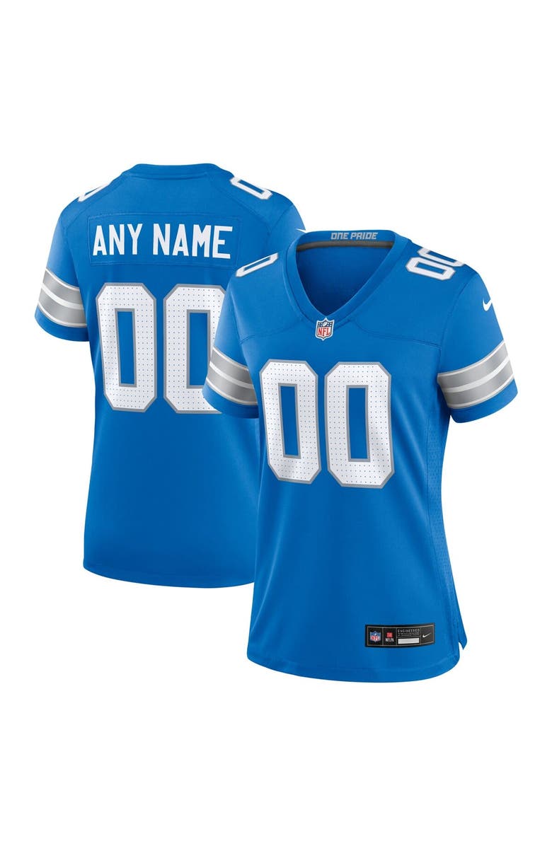 Nike Women's Nike Blue Detroit Lions Custom Game Jersey, Alternate, color, 