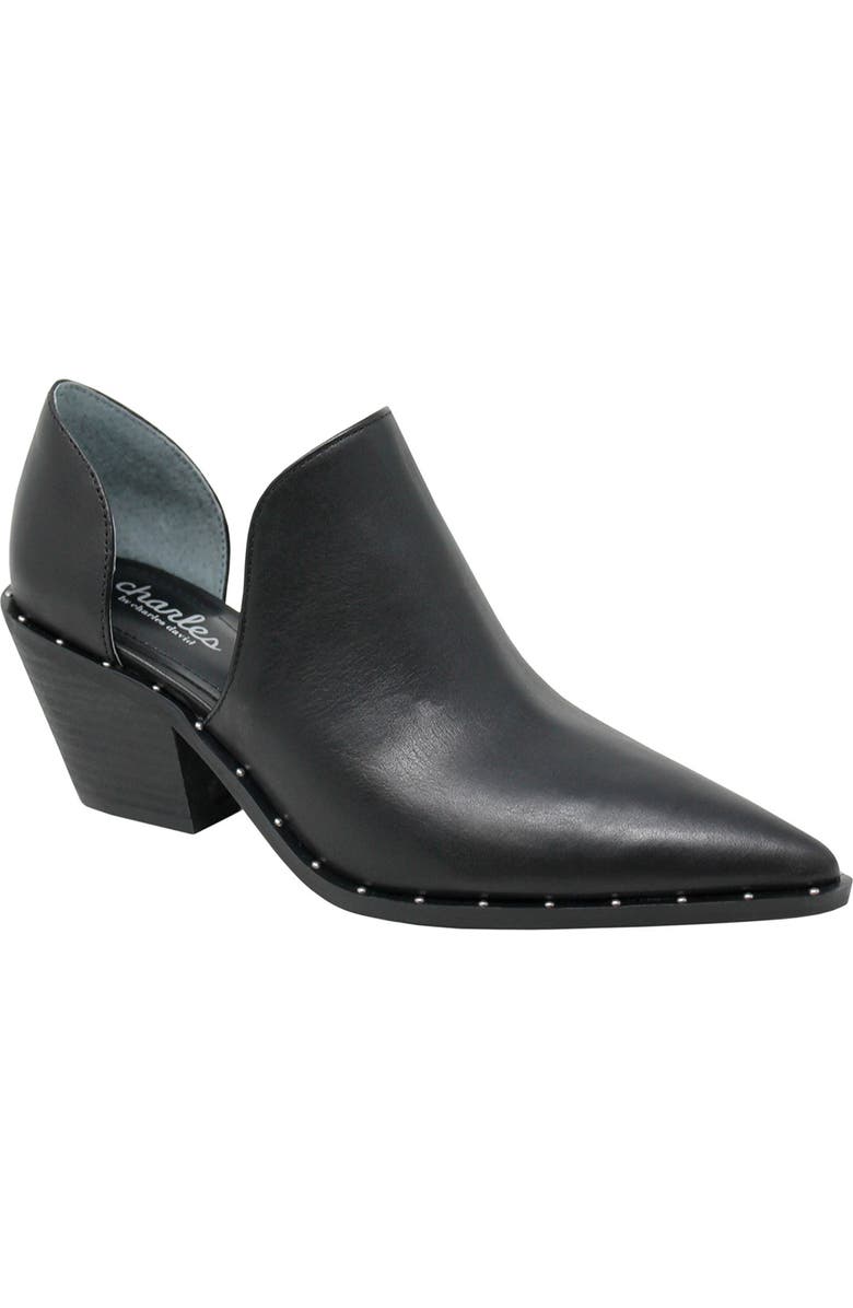 Charles by Charles David Parson Studded Pointed Toe Bootie, Main, color,