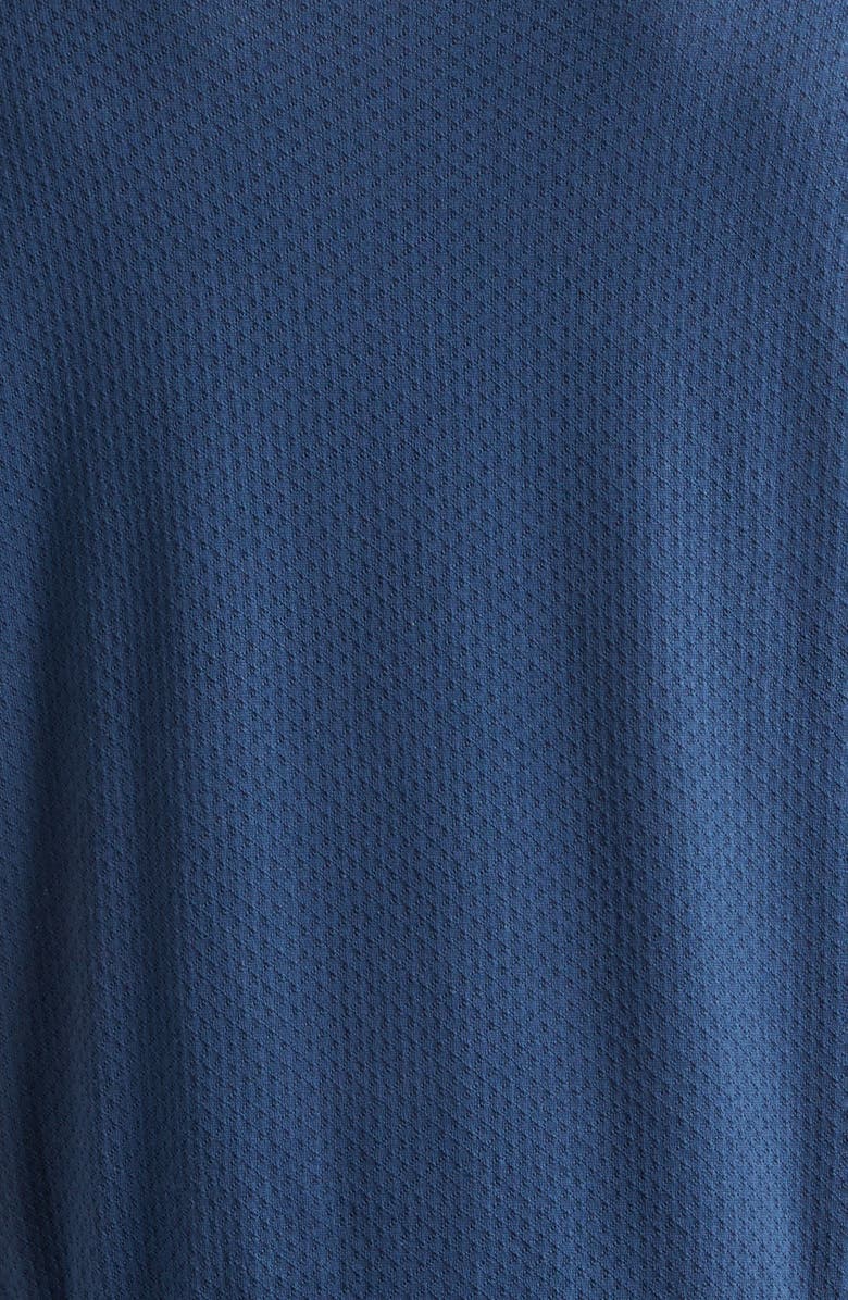 John Smedley Calun Textured Sea Island Cotton Polo, Alternate, color, Delft Blue