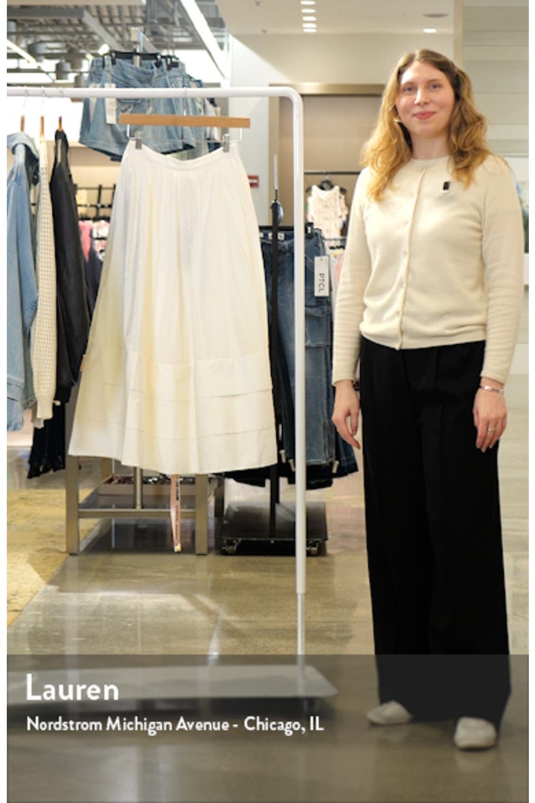 Augustine Embroidered Cotton Midi Skirt video
