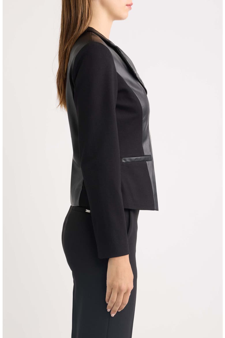 Faux Leather Moto Jacket, Alternate, color, BLACK