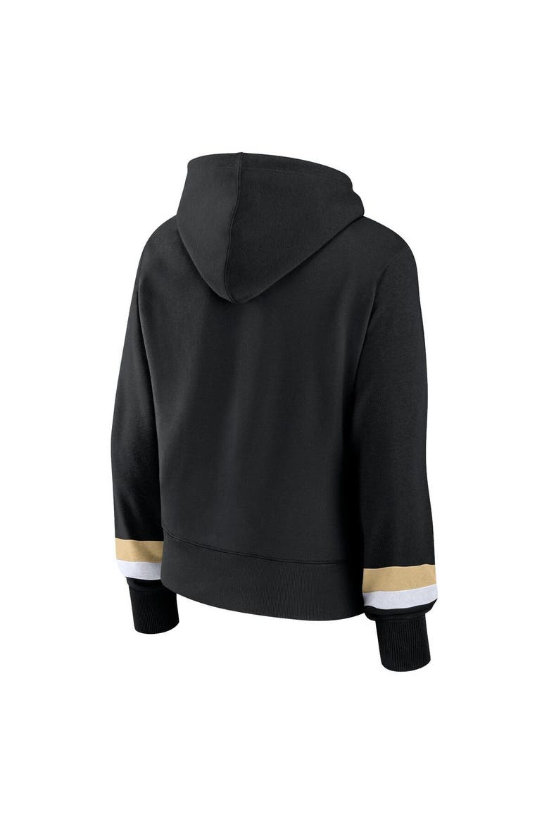Women's Fanatics Branded  Black New Orleans Saints Over Under Pullover Hoodie, Alternate, color, Black
