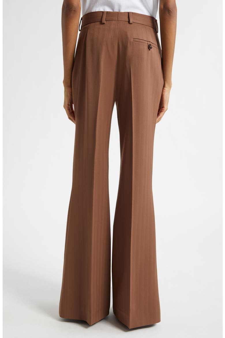 Stripe Wool Bootcut Trousers, Alternate, color, SIENNA