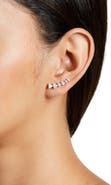 Adornia Swarovski Crystal Arrow Ear Climbers