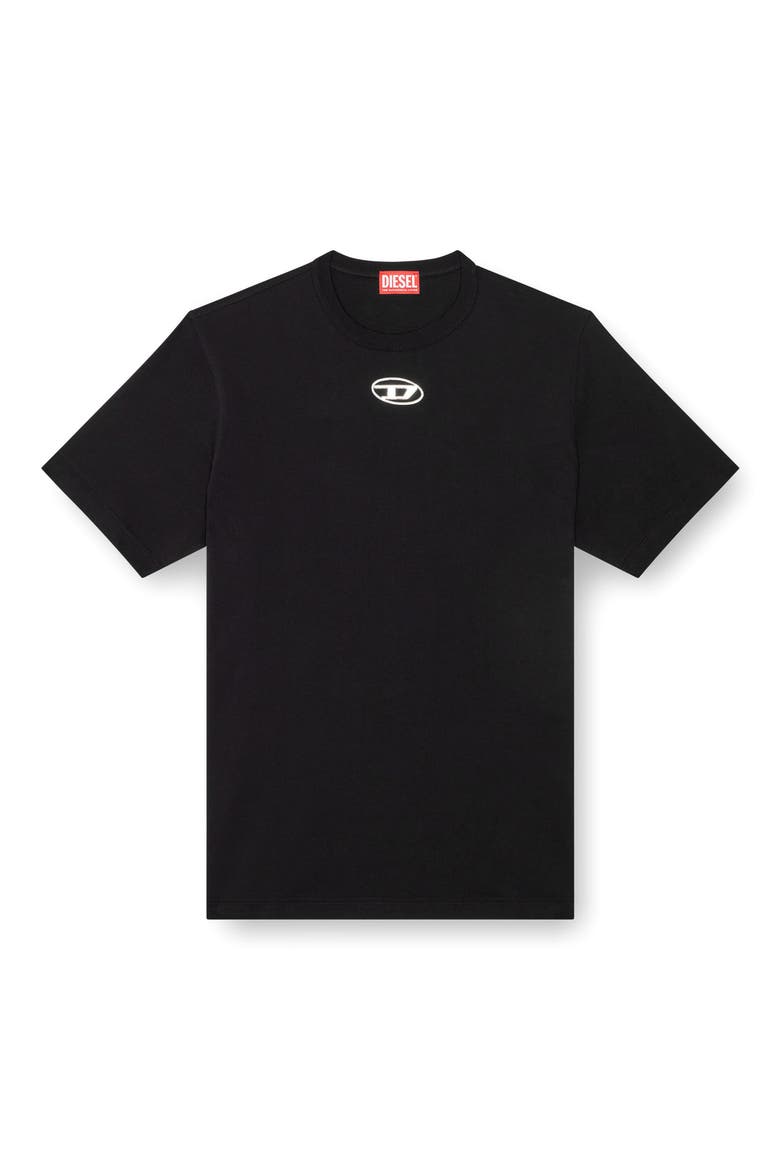 Metallic Oval D Logo T-Shirt, Alternate, color, DEEP/ BLACK