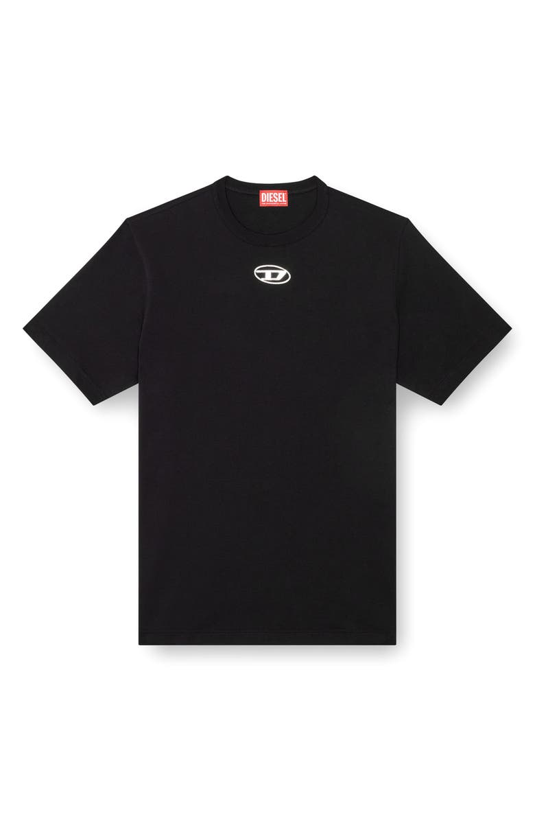DIESEL<sup>®</sup> Metallic Oval D Logo T-Shirt, Alternate, color, Deep/ Black