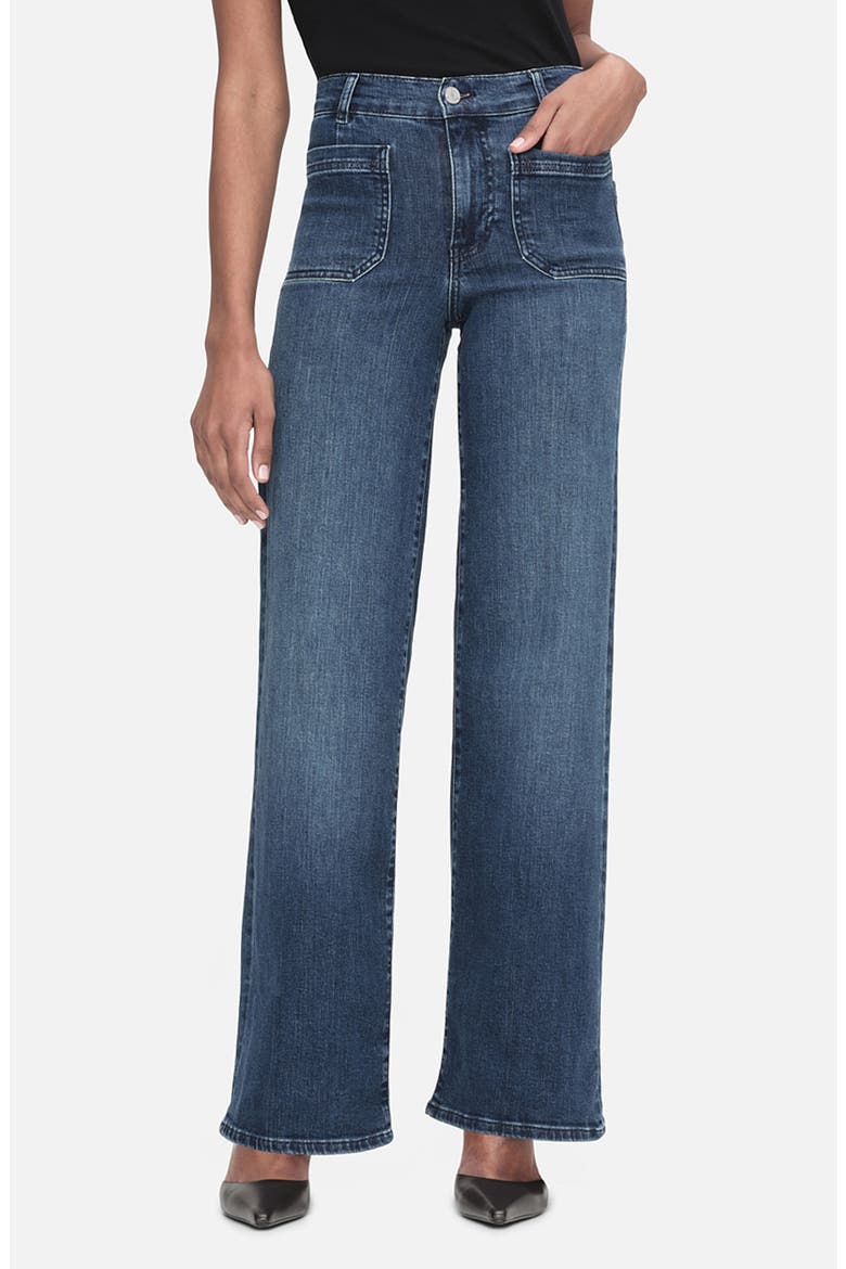 Le Slim Palazzo Pocket Wide Leg Jeans, Main, color, THUNDERSTORM