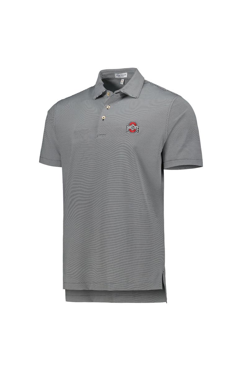 Peter Millar Men's Peter Millar Black Ohio State Buckeyes Jubilee Striped Performance Jersey Polo, Alternate, color, 