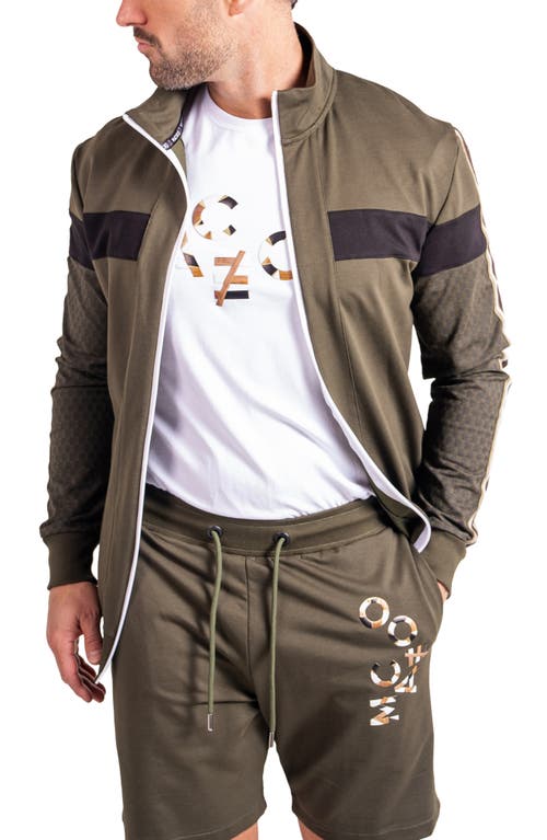 Maceoo Resistanceemb Green Full Zip Sweatshirt