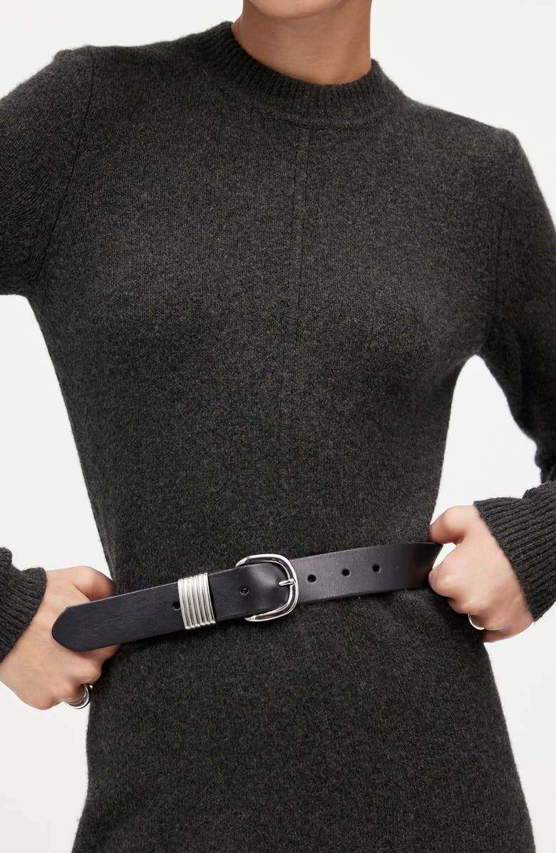 Madewell Sweater Maxi Dress, Alternate, color, Heather Charcoal