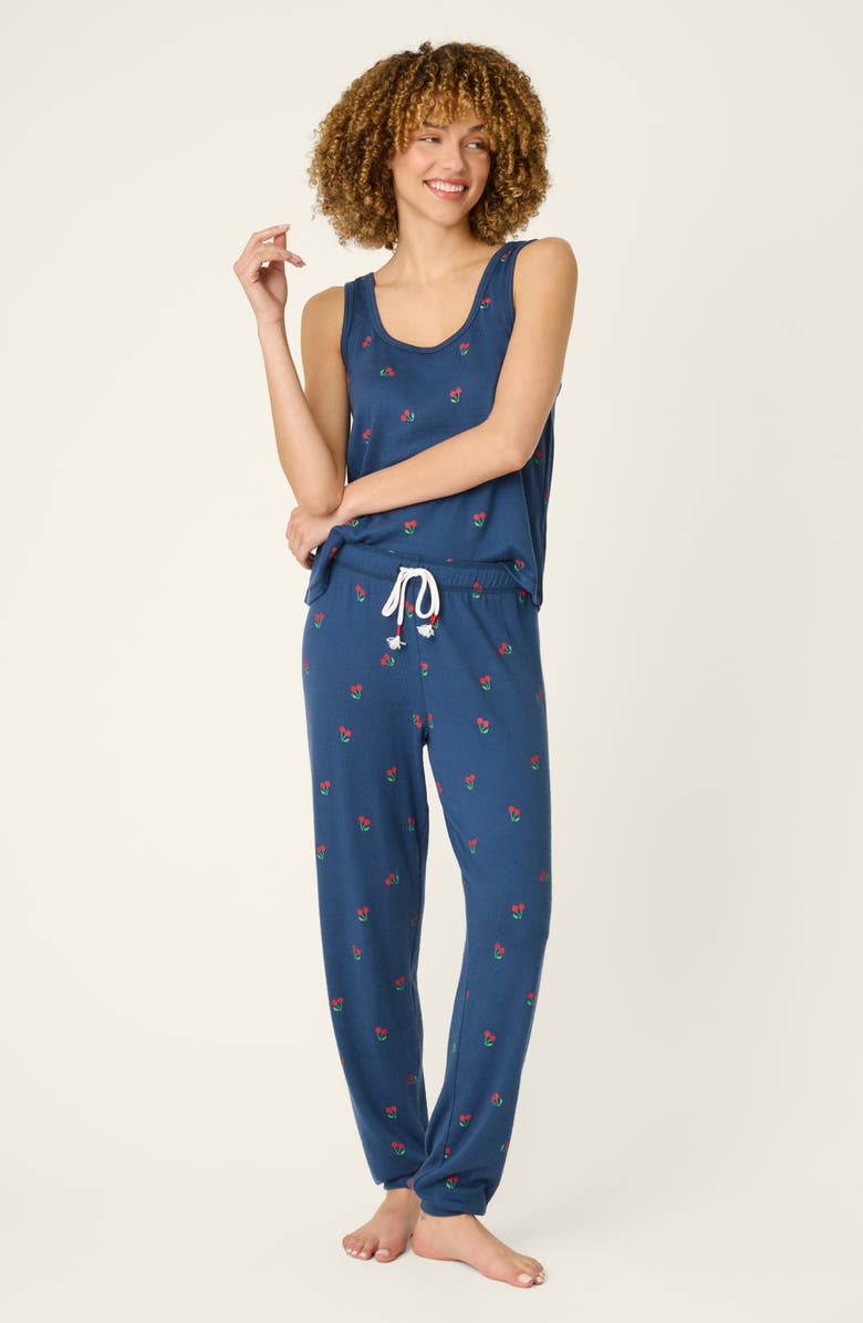 PJ Salvage Star Spangled Summer Pajama Pants, Alternate, color, True Navy
