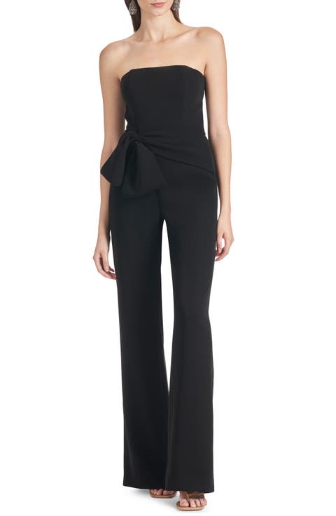 Jumpsuits For Women Strapless Sleeveless High Waist Spliced Pockets Jumpsuit Female