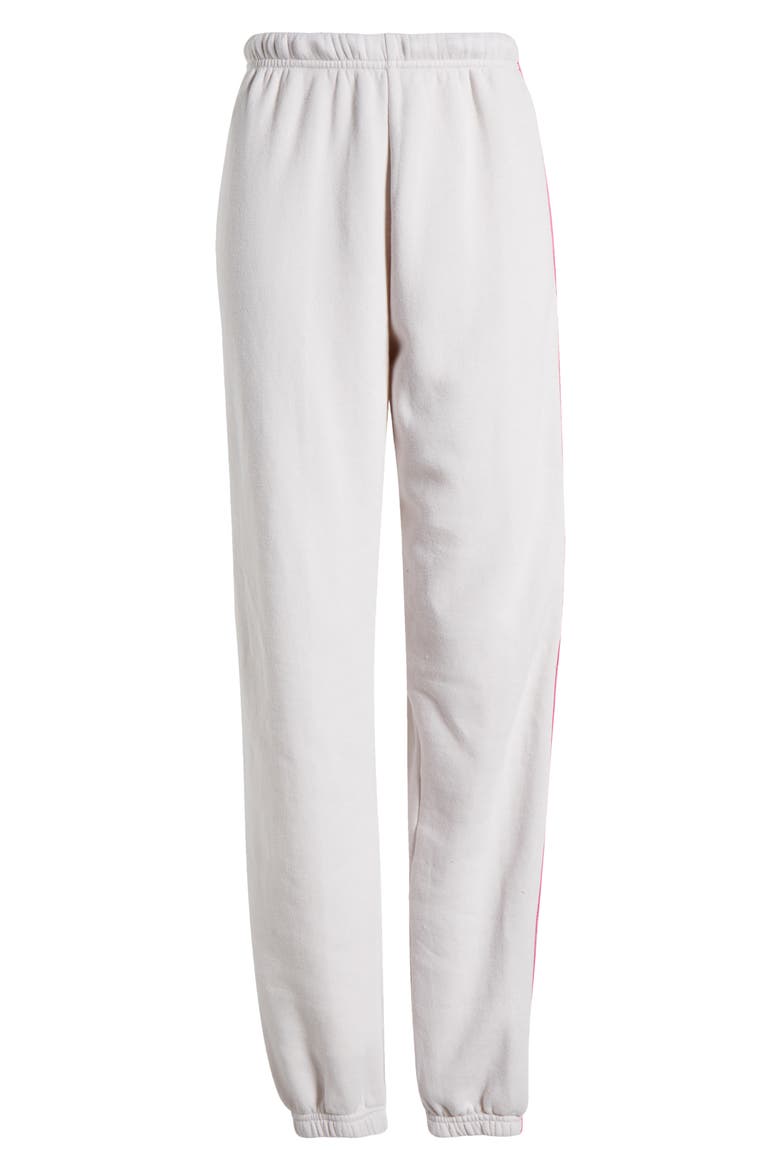Stripe Sweatpants, Alternate, color, DOVE/NEON