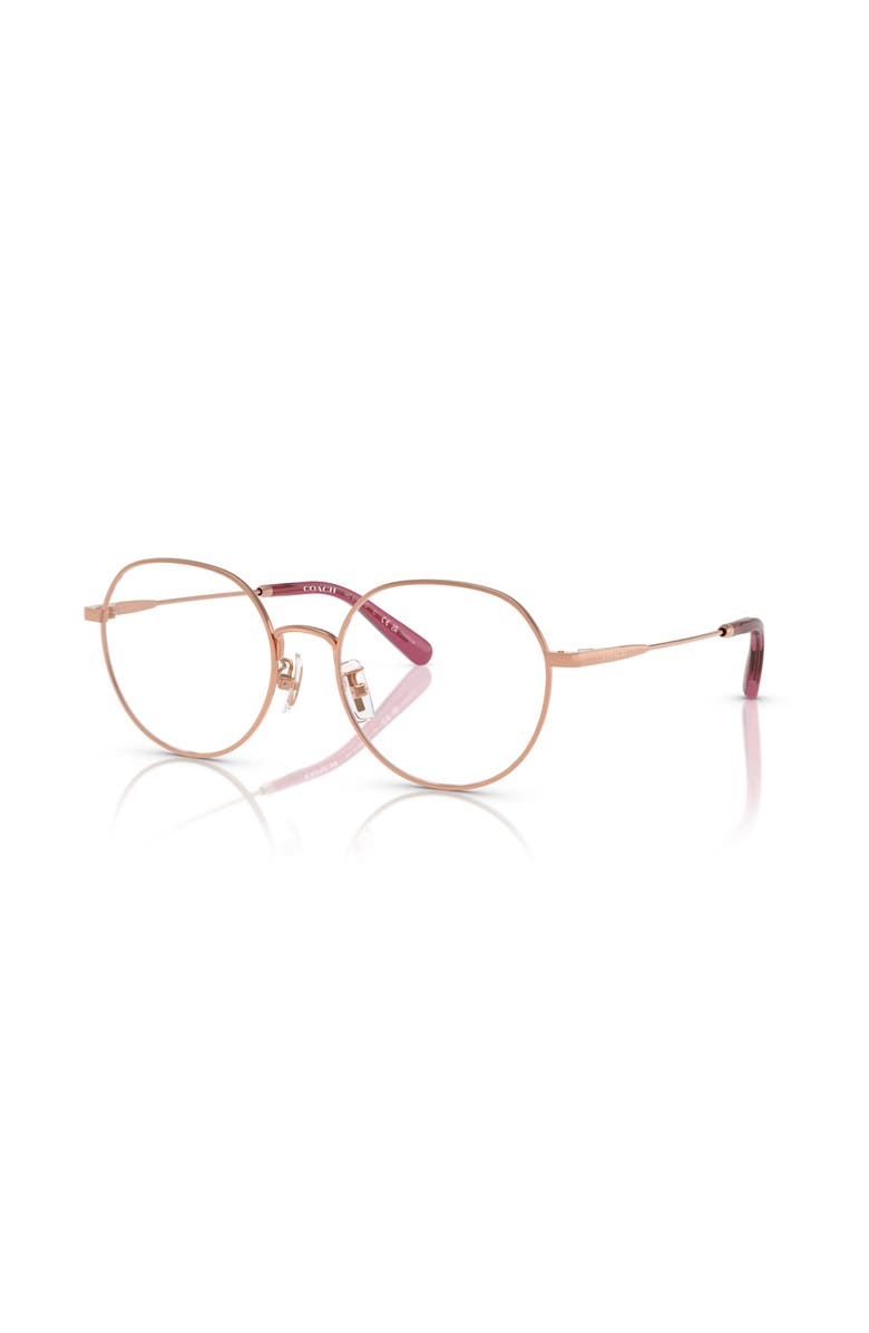 COACH 53mm Irregular optical glasses, Main, color, Gold