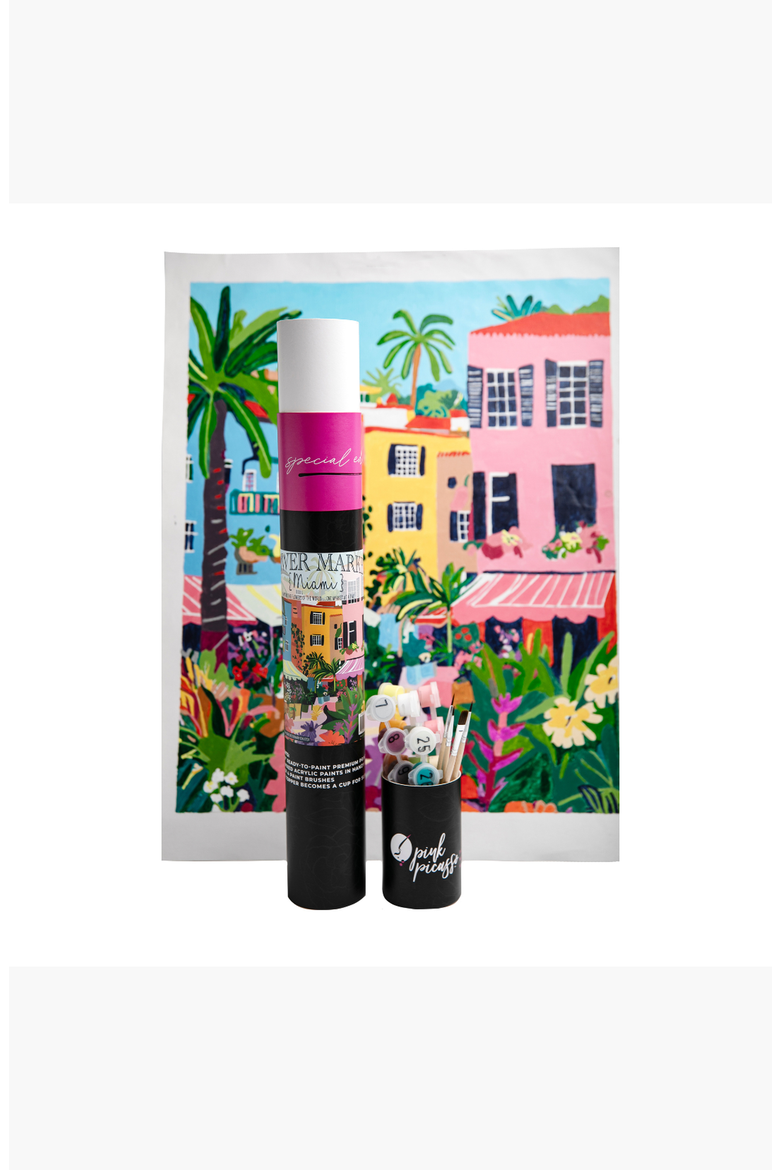 Miami Flower Market Paint by Numbers Kit, Alternate, color, Multicolor