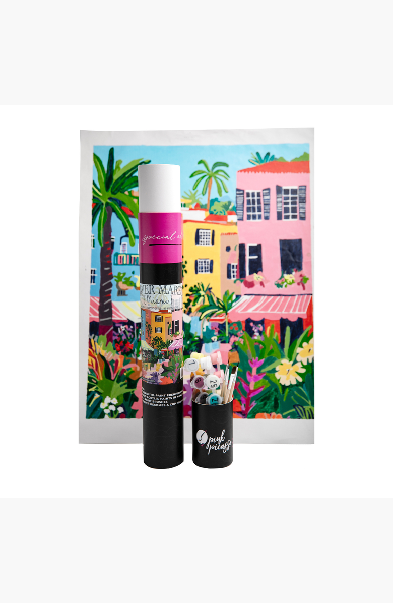 Pink Picasso Kits Miami Flower Market Paint by Numbers Kit, Alternate, color, Multicolor