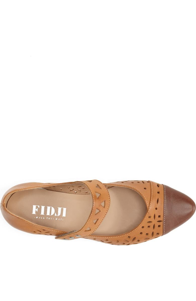 Fidji 'V209' Perforated Mary Jane Flat, Alternate, color,