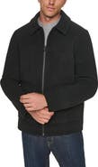 Cole Haan Wool Blend Zip Front Jacket