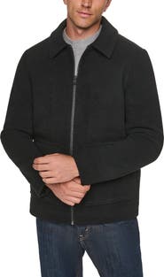 Cole Haan Wool Blend Zip Front Jacket