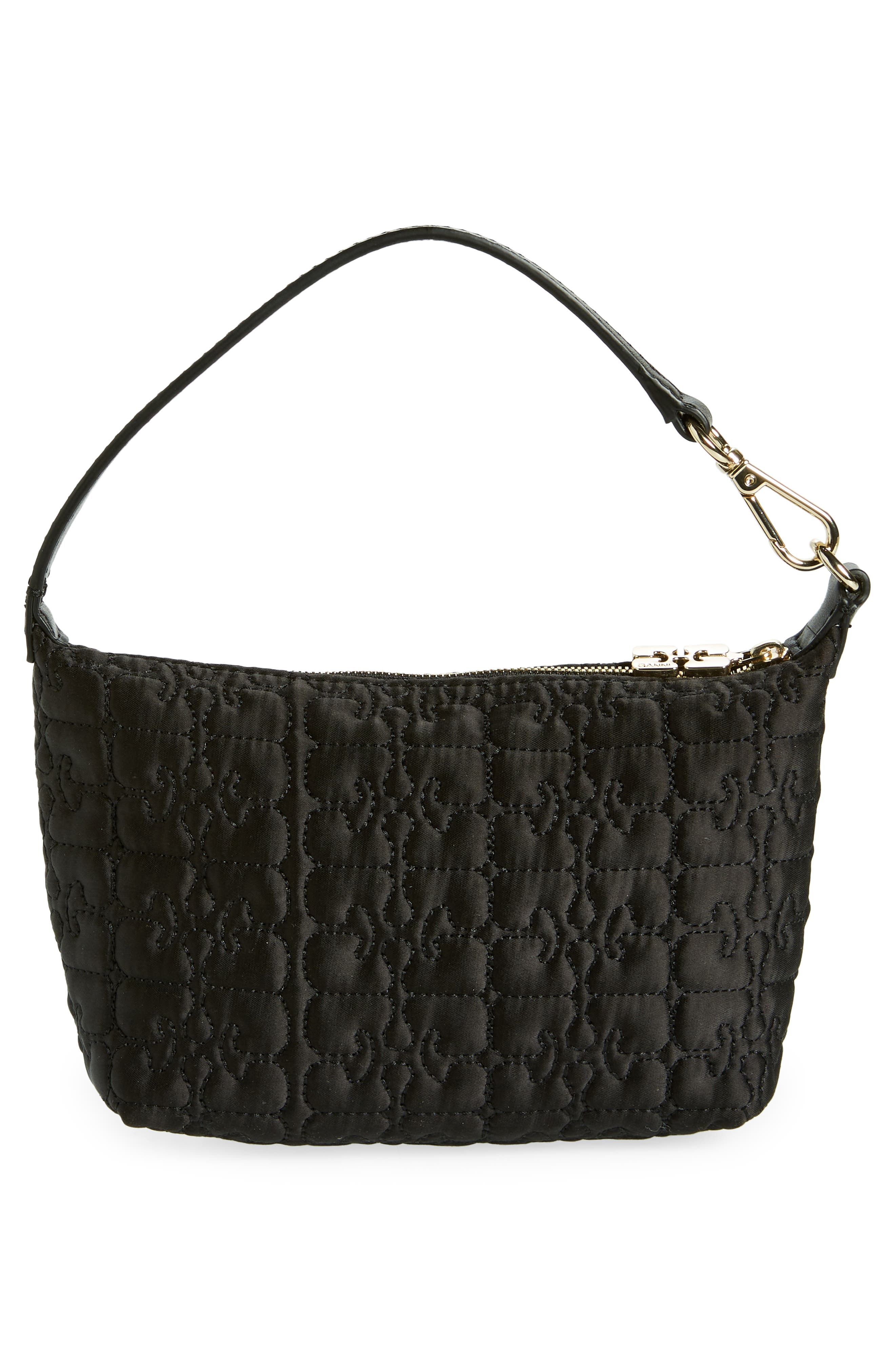 Ganni Small Butterfly Recycled Polyester Convertible Shoulder Bag, Alternate, color, 