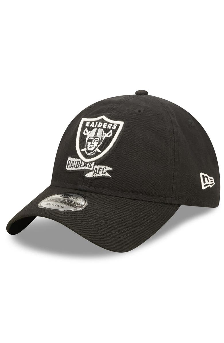 New Era Youth New Era Black Las Vegas Raiders 2022 Sideline Adjustable 9TWENTY Hat, Alternate, color, 