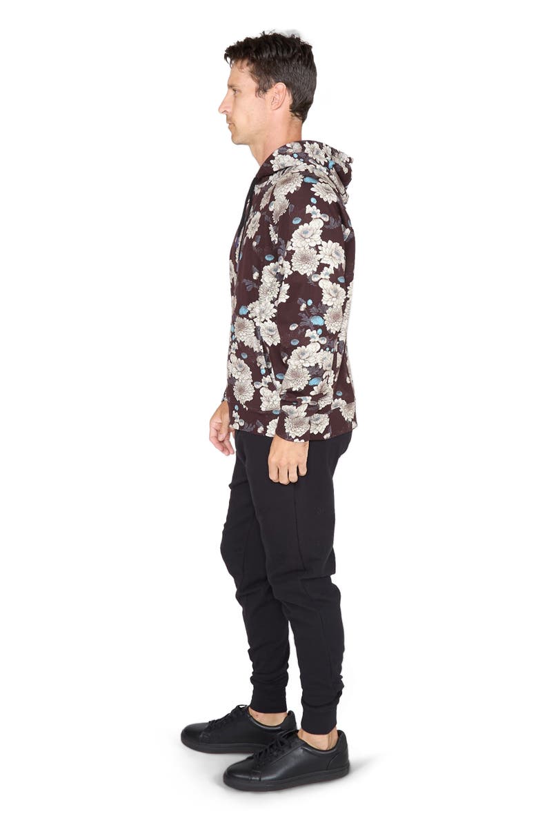 Lords of Harlech Hank Brushed Interlock Hoodie, Alternate, color, Serious Floral Black