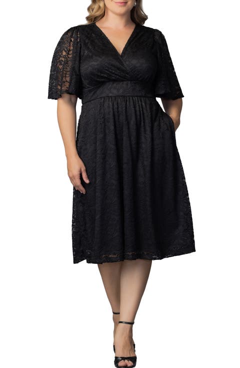 Fable Lace Cocktail Dress (Plus)