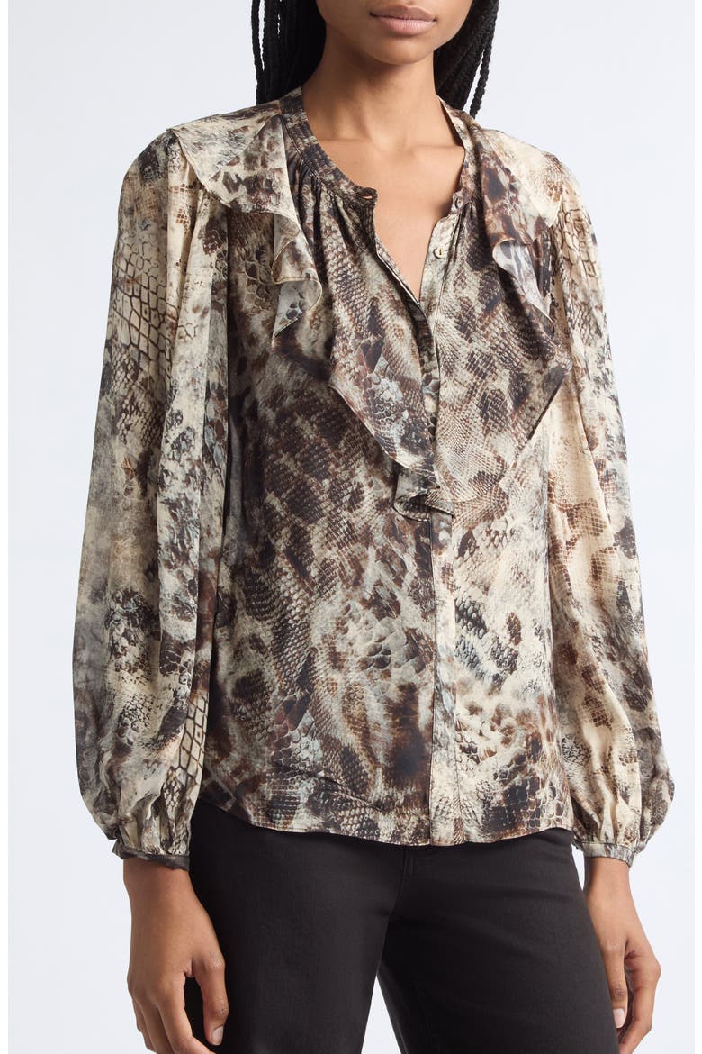 Star Ruffle Top, Alternate, color, BONE PYTHON
