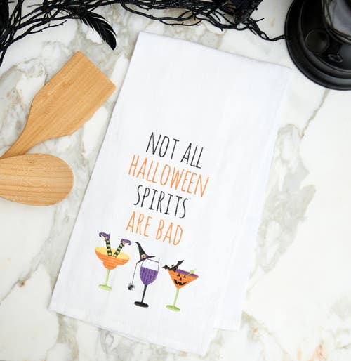 C & F Home C&f Home Halloween Sprits Cotton Embroidered Flour Sack Kitchen Towel In White