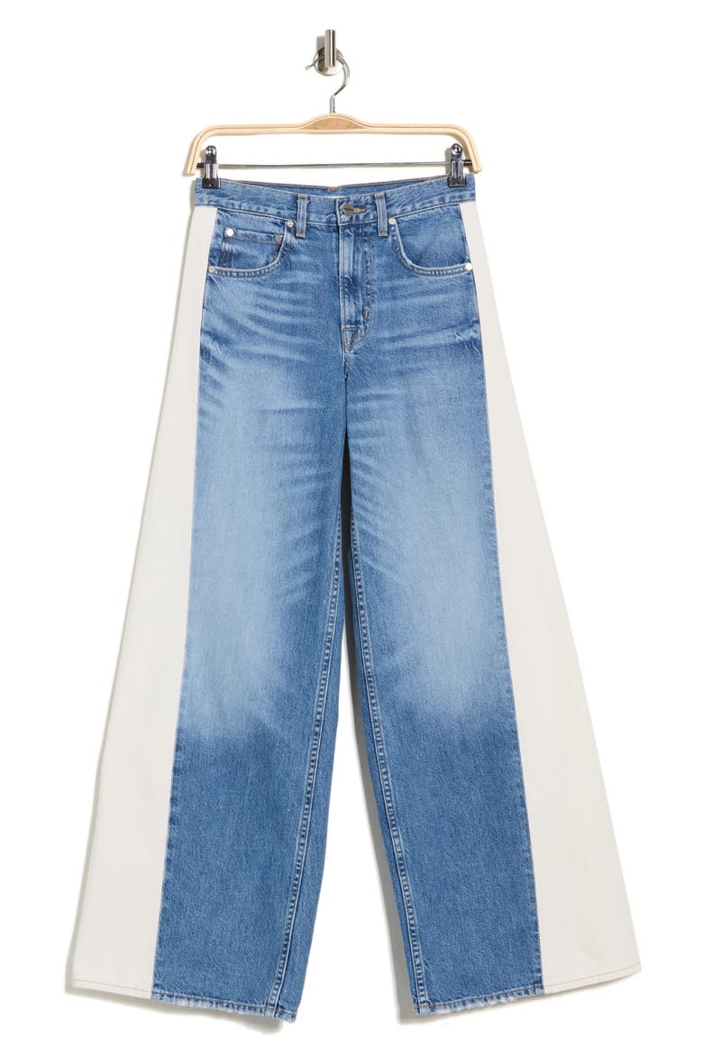 Ramblin' Man Wide Leg Jeans, Main, color, WHITE / VINTAGE DENIM