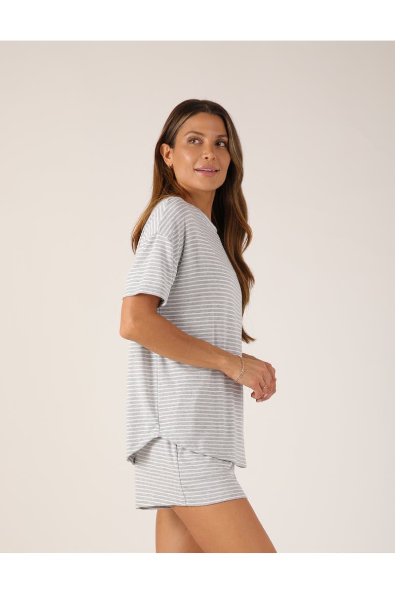 Lazy Haven Tee, Alternate, color, Heather Grey/White Stripe