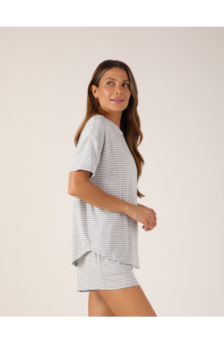 SoftFlex Lazy Haven Tee, Alternate, color, Heather Grey/White Stripe
