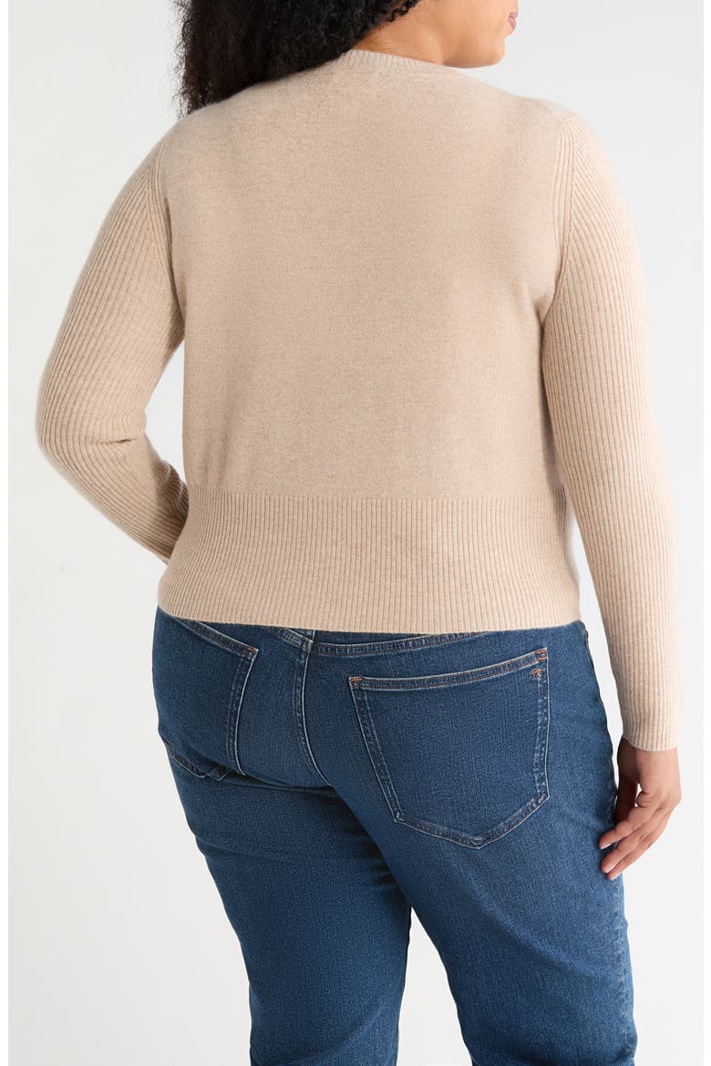 Wool & Cashmere Cardigan, Alternate, color, TAN DIAMOND ARGYLE