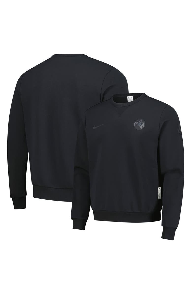 Nike Men's Nike  Black Minnesota Timberwolves Authentic Standard Issue Travel Dri-FIT Sweatshirt, Main, color, Black