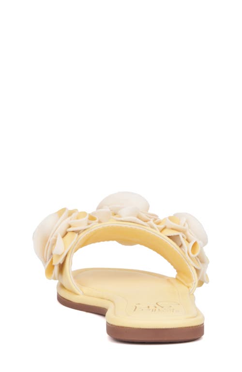 Olivia Miller Kids' Flower Slide Sandal In Yellow