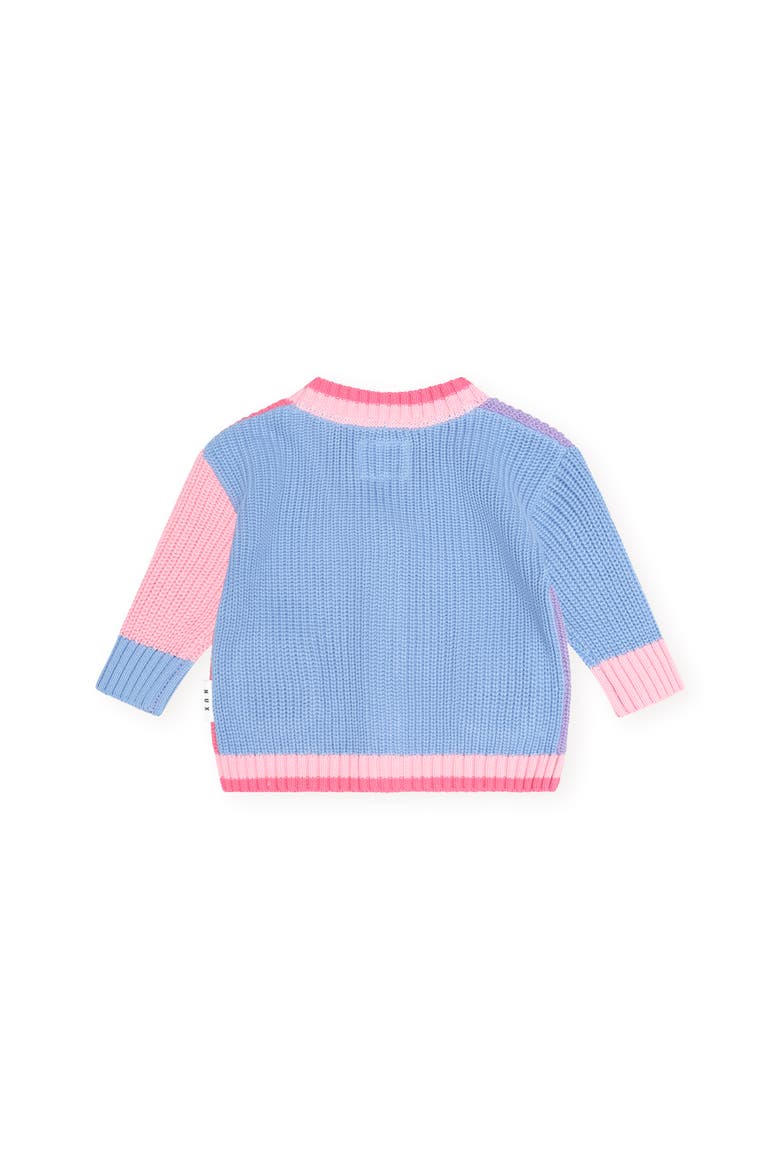 Colour Block Peekaboo Huxette Cardi, Alternate, color, Pink
