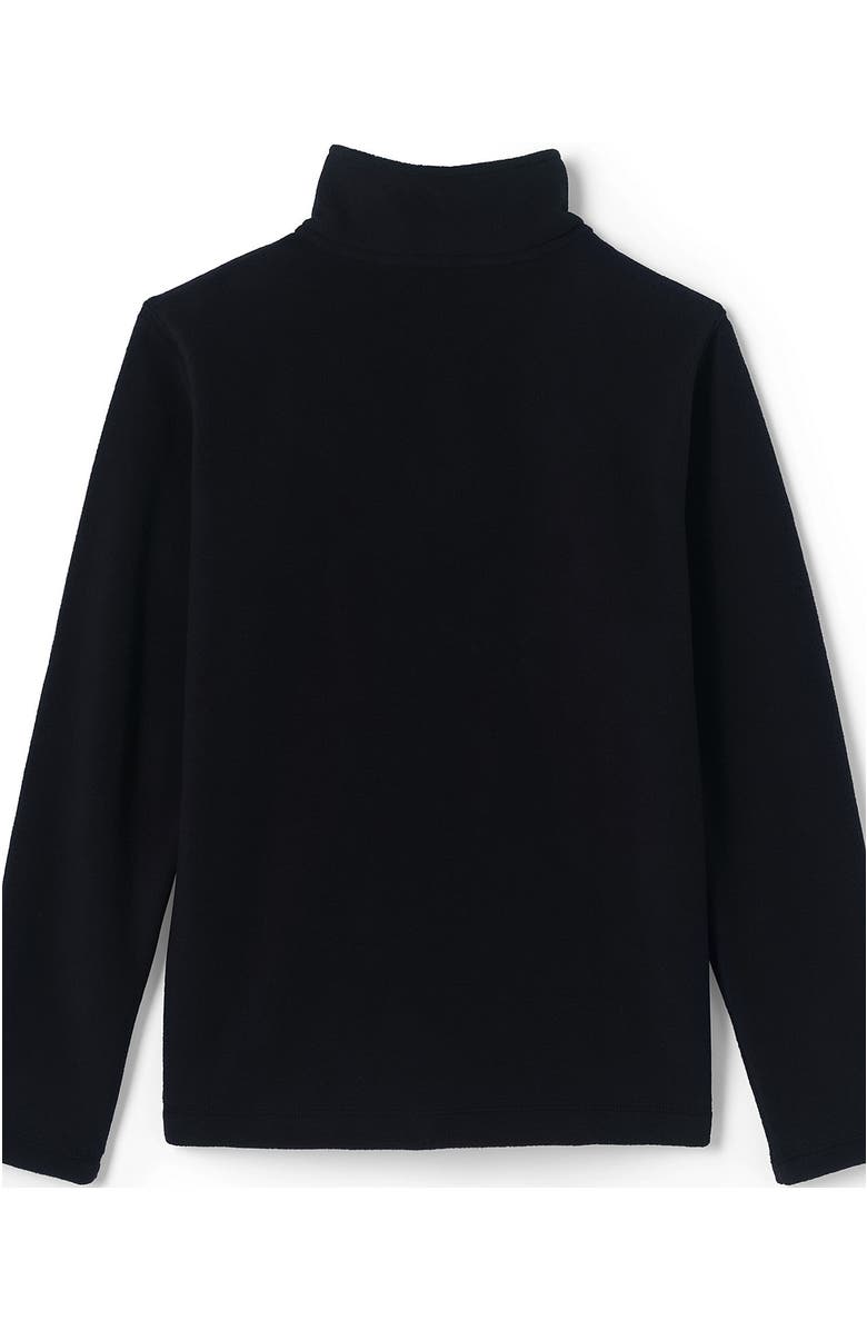 Lands' End School Uniform Kids Lightweight Fleece Quarter Zip Pullover, Alternate, color, Black