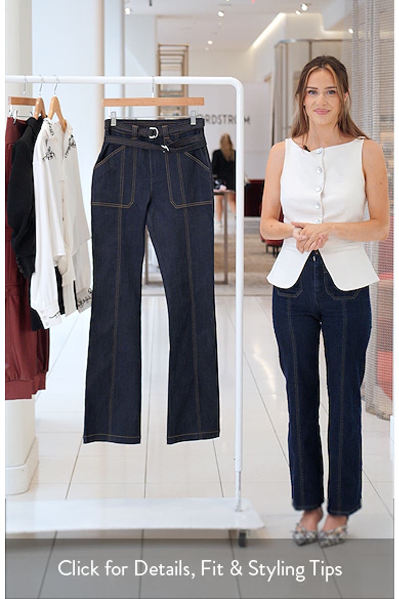 Kenji Topstitch Detail Bootcut Jeans video